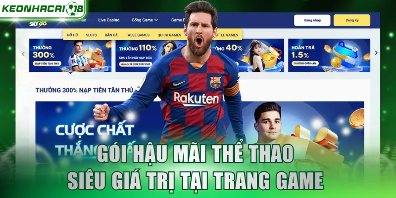 Gói hậu mãi thể thao siêu giá trị tại trang game 